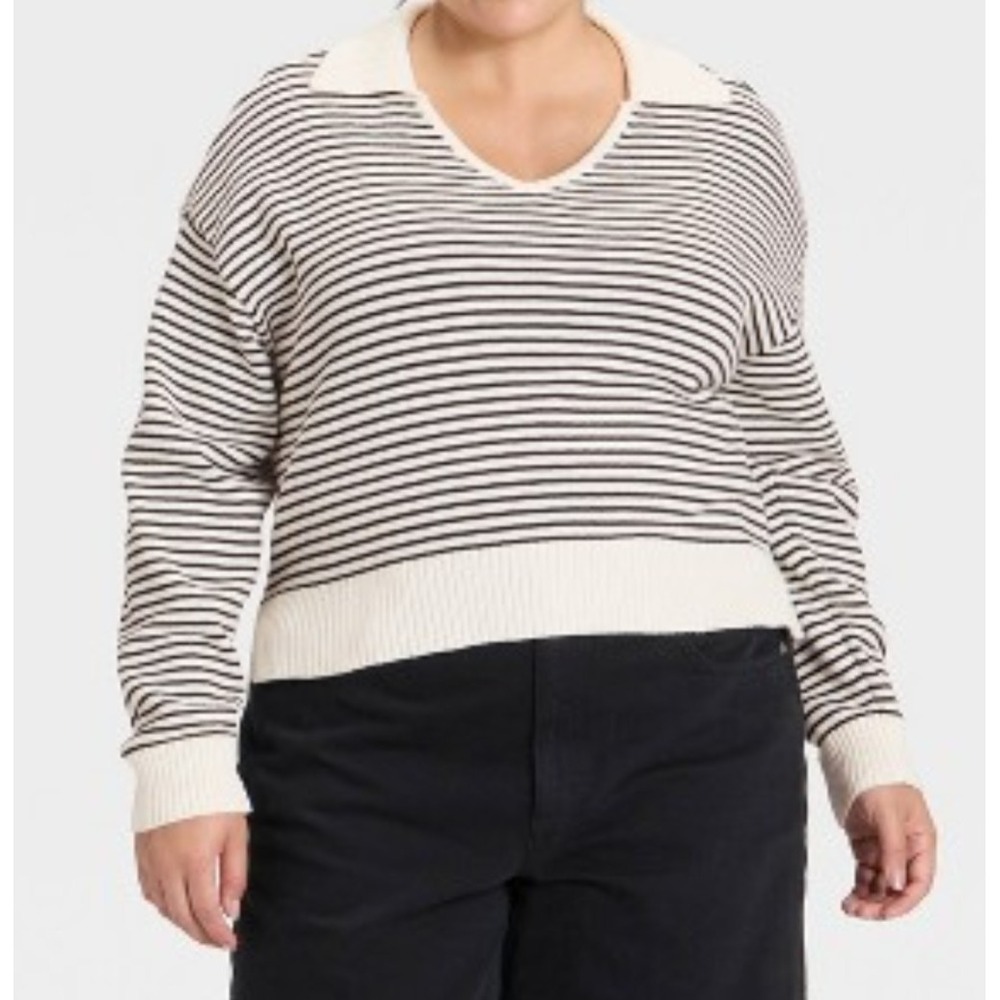 Universal Thread Women's Long Sleeve Collared Neck Pullover Sweater 2X